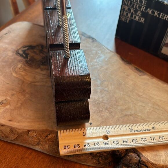 NEW. Vintage 6 Piece MCM Wood Nutcracker Utensil Set - Picture 6 of 8